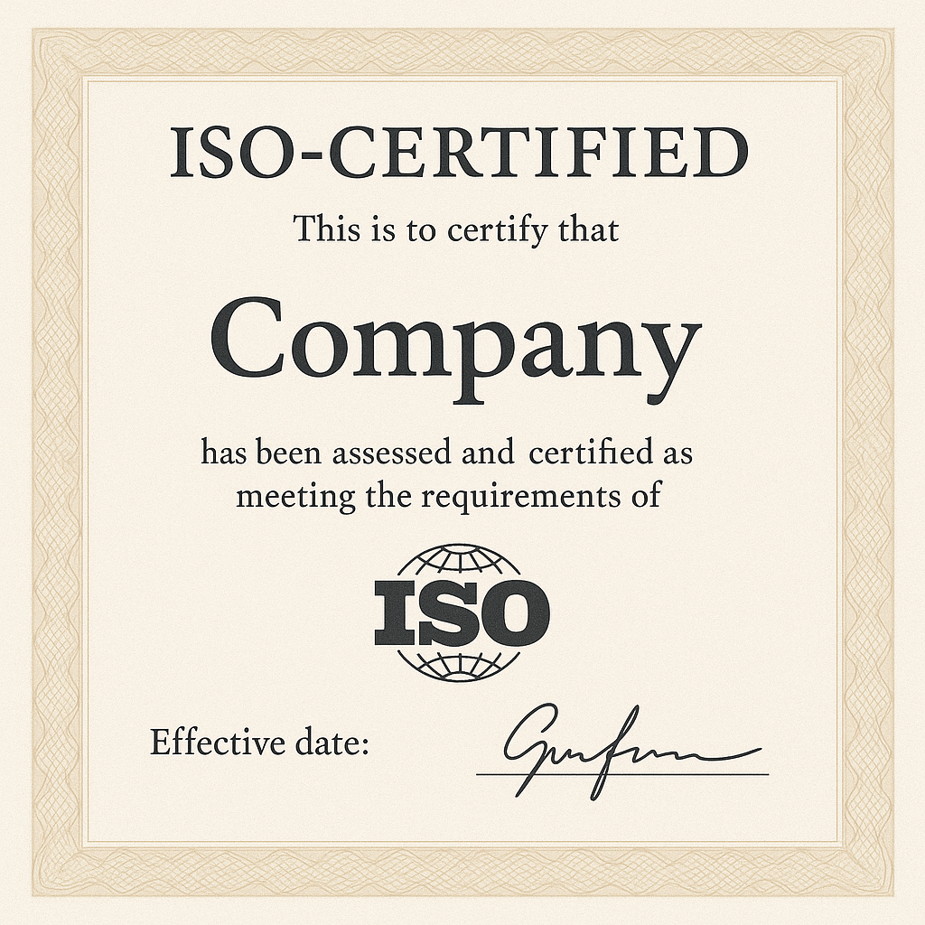 ISO 9001 Certified